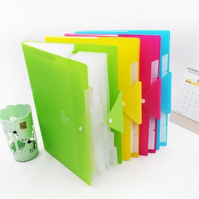 China School/Office/Meeting Fashion Simple Design Expanding Waterproof Folder PP Accordion Folder With Button for sale