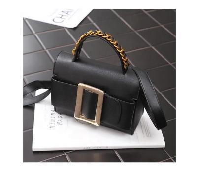 China High quality new vintage simple shoulder bag custom casual square lady bags mini small hand satchel vintage chain metal button soft bag for sale