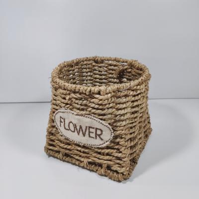 China New Design Eco Flower Arrangement Basket Durable Flower Pot Hand - Woven Bamboo Basket For Home Decorations for sale