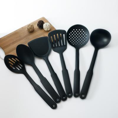 China 6 Piece Set Sustainable Nylon Cooking Accessories Tool Cath Colander Shovel Spoon Kitchen Nylon Utensil Set Spaghetti Spoon Soup Spoon for sale