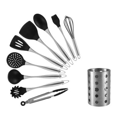 China Sustainable Home 9 Pieces Silicone Bread Stainless Steel Utensils Baking Tools Utensil Sets for sale