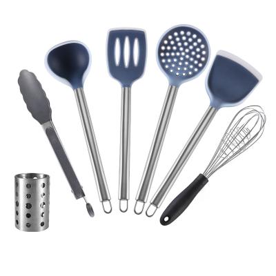 China Sustainable 7 Piece Stainless Steel Kitchen Accessories Baking Cooking Kitchen Utensils Set for sale