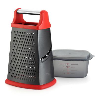 China Sustainable Multifunctional Stainless Steel Kitchen Vegetable Grater With Container for sale