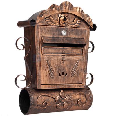 China Vintage Wall Mounted Antique Wall Mounted Mailboxes Apartment Villa Lockable Mailbox for sale