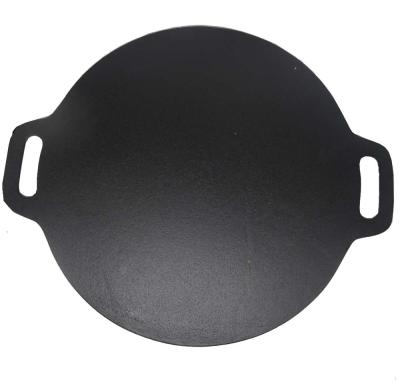 China Sustainable 28cm Diameter Flat Preseasoned Cast Iron Cookware Skillet / Frying Pans With Two Handle for sale