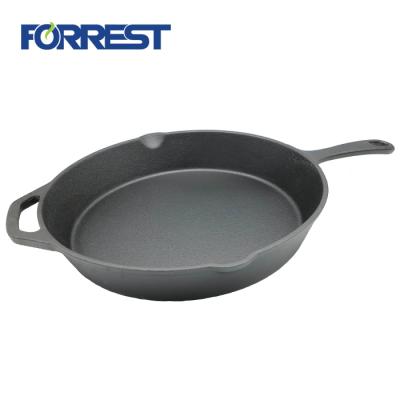 China Sustainable Wholesale Heavy Duty Frying Pan Baking Griddle Cookware Cast Iron Skillet for sale