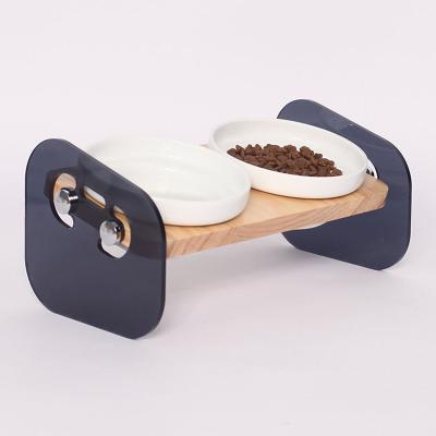 China SPOILKD New Sustainable Acrylic Carrier Raised Dog Food Roll Raised Dog Feeder Bowl For Small Dogs for sale