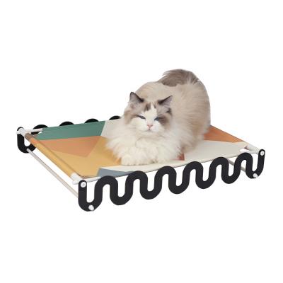 China New Breathable High Quality Outdoor Travel Camping Bed Summer Cooling High Pet Bed For Dog Cat for sale