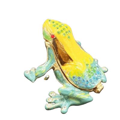 China Global Most Popular Diamonds Frog And Snail Series Jewelry Boxes Home Decoration Zinc Alloy Material for sale