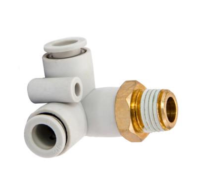 China Building material stores pneumatic external wire tee straight connector, quick connector, pneumatic accessories for sale