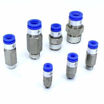 China Pneumatic Straight Self-Sealing Check Valve Joint Self-Sealing Quick Plug Common Pneumatic Pipe Fittings Building Material Shops for sale