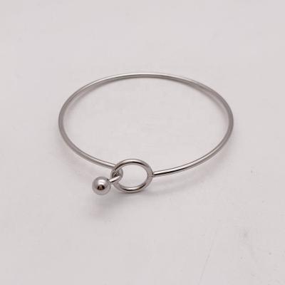 China 2.0mm Stainless Steel Bracelet Unisex Shiny Thin Round Bracelet for sale