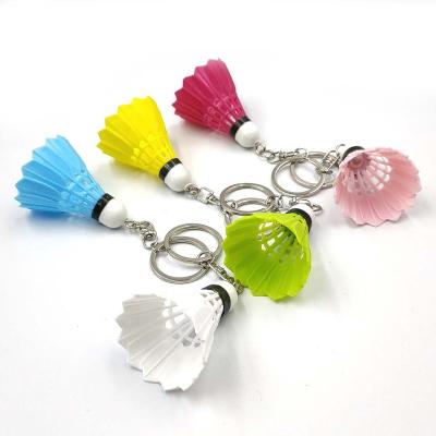 China Plastic Sports Souvenir Gift Keychain Badminton Key Chain Keychains for sale