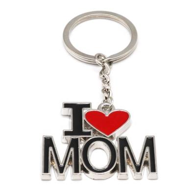 China Custom Metal Gift for Mother's Day Keepsake I LOVE MOM key chain for sale