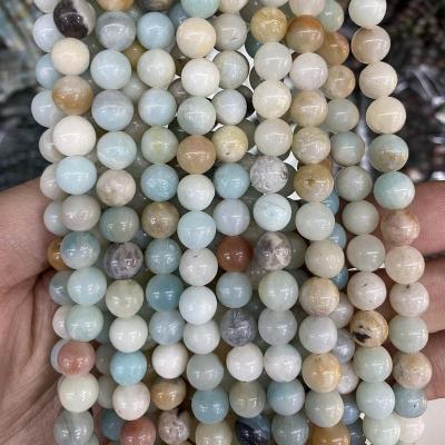 China Stone 4/6/8/10/12mm Gemstone Round Loose Beads Amazonite for sale