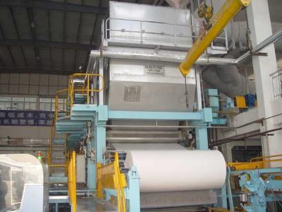 China Toilet paper machine, 1-2T/D, raw material: waste paper,pure pulp for sale