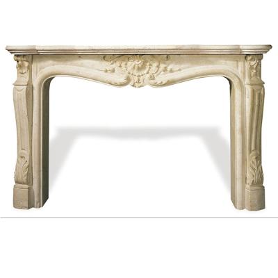 China England Style Fireplaces Louis Style White Carrara Marble Traditional French Italian Fireplace Mantel With Flowers for sale