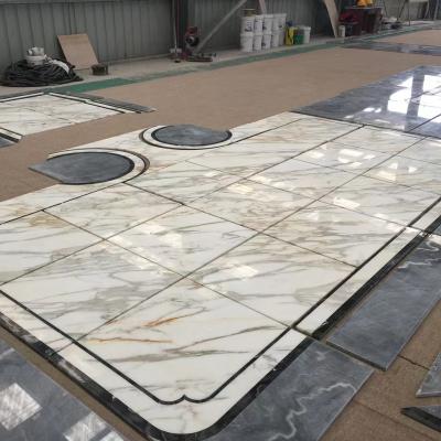 China High quality Italy marble 60x60 floor tile of new modern luxury gold calacatta marble tiles manufacturer for sale