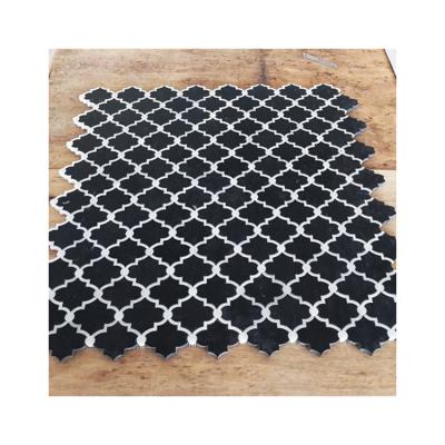 China Modern Most Popular Hexagon Natural Carrara Marble Stone Mosaic Tiles Swimming Pool Pattern for sale