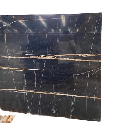 China Modern marble Sahara Tunisia Saint Laurent Black de Laurent Black Gold Sahara Noir Aziza Marble Noir Serpents Nero Tunisi de saint de Tunisie for sale