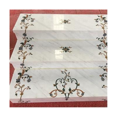 China Modern Luxury Villa House Flooring Natural Marble Tile Design for sale