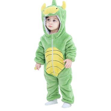 China Lovely Infant Men And Women Baby Cartoon Animal Flannel Romper One Piece Romper for sale