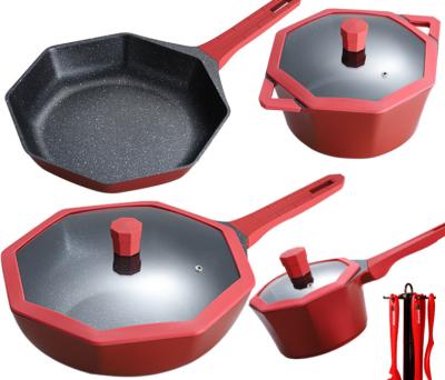 China Viable thickened three-piece non-stick customization of medical stone pan pan set for sale