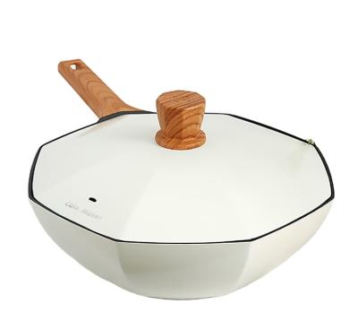 China Wholesale Viable Oily Smokeless Octagonal Saucepan and Coating Nonstick Medical Stone Frying Pan for sale