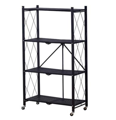 China Kitchen Viable Foldable Storage Space Multilayer Floor To Ceiling Rack for sale