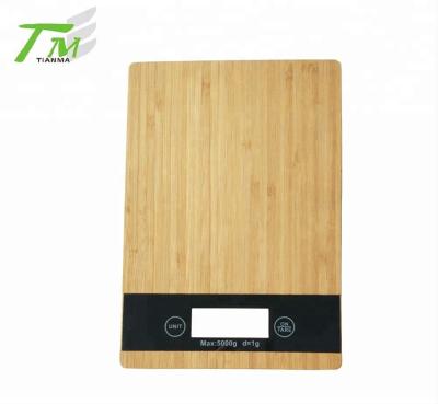 China WITH LID electronic bamboo scale platform digital food kitchen scale for sale