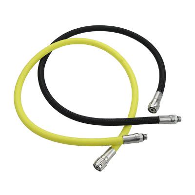 China Low Pressure Hose Factory Direct SCUBA Braided Hose Low Pressure Flexible Diving Hoses Yellow / Black for sale