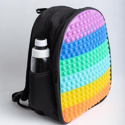 China 2021 Other Newest 16/12 Inch Real Mochila Pop-it Backpack School Bag Pop It School Baggage Person Bags Backpack Pop It Satchel for sale