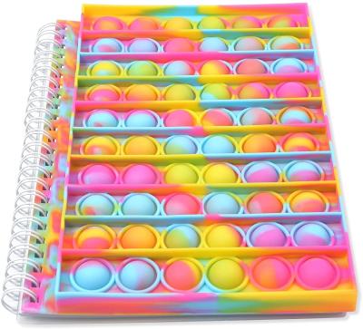 China Paper Writing Notebooks New A5 50 Sheet Popit Squeeze Toys Push Bubble Busy Person Toys School Writing Book Notebook Busy Person Toys Notebook for sale