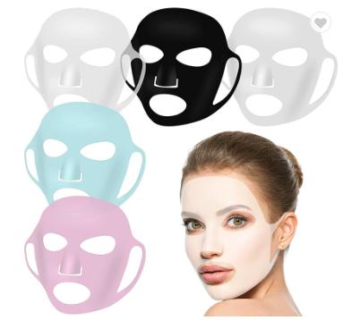 China Comfortable Prevent Serum Evaporation Face Lifting Mask Beauty Face Skin Care Plants Ear-hook Thin Reusable Silicone Face Mask Facial Cover for sale