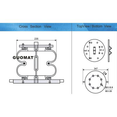 China Trailer Air Suspension Spring 8XΦ8.6 8XΦ25 Goodyear 556 2 3 8325  556238325 for sale