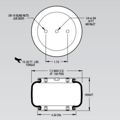 China W01-358-7751 Firestone Air Spring W01-358-7592 Air Ride Suspension Style 160 for sale