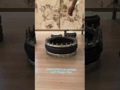 AIRSUSTECH Rubber Air Springs Flange Connection Convoluted Air Shock Suspension