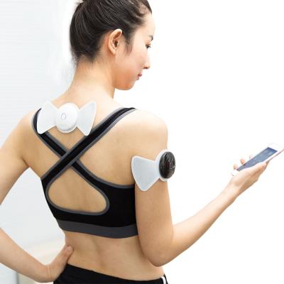 China 2021 Best Body Sunmas APP Control Wireless Self Adhesive Back Massager TEN for sale