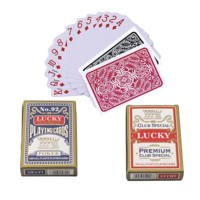 China Gift/promotion/advertising/playing card game washable plastic transparent waterproof printing for sale