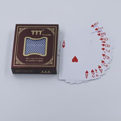 China Gift/promotion/advertising/customized thickness and size ABS poker card 777 black 310gsm gaming core paper playing in stock for sale