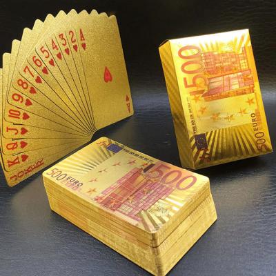 China 24k Gift/Advertising/Game Advertising Gold Foil Plated Playing Card For Gift for sale