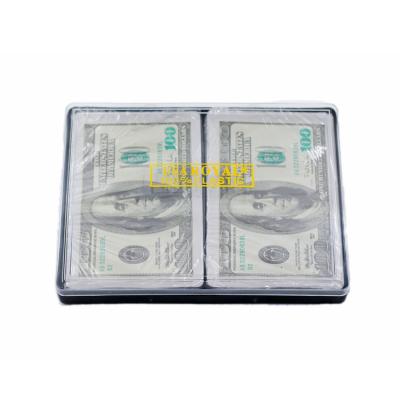 China Factory 100% Plastic Playing Cards Dollar Gift/Promotion/Advertising/Playing Card for sale