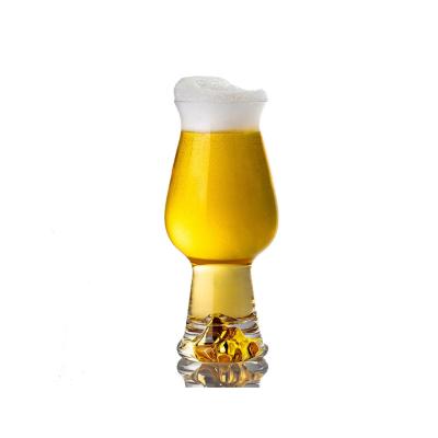 China New Creative Branded Support New Classic / Postmodern Design Custom Glass Clear And Transparent Beer Glasses Set 2 Pc With Gold Base for sale