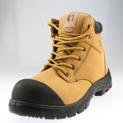 China Good quality anti-slip and best selling yellow faux suede safety boot for men for sale