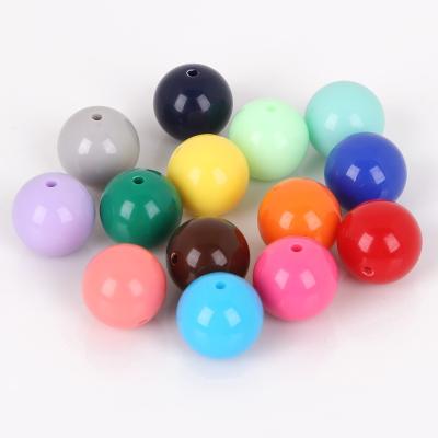 China Green Purple Pink Yellow Gold Blue White Plastic Acrylic Round Beads Jewelry DIY Volume for sale