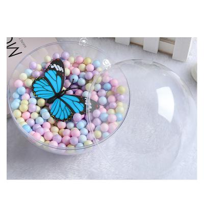 China Transparent Acrylic Clear Ornament Jewelry Picosecond Hanging Plastic Ball 8cm Christmas Hollow 3cm 4cm 5cm 6cm 7cm for sale