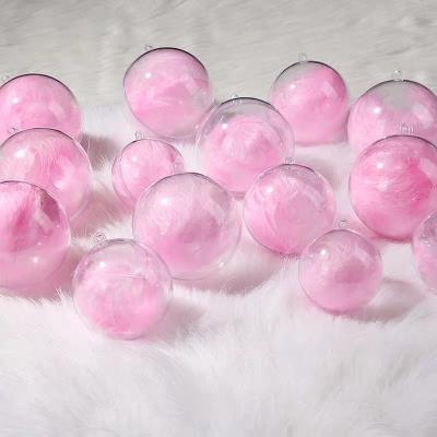 China Jewelry Ornament Cavity Acrylic Transparent Personalized Clear Plastic Christmas Balls for sale