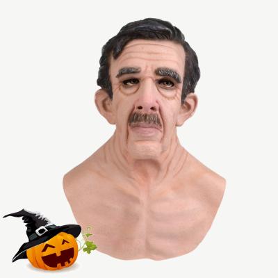 China Perfect for Halloween Factory Supplier Price Halloween Party Horror Old Man Full Face Latex Mask Professional en venta