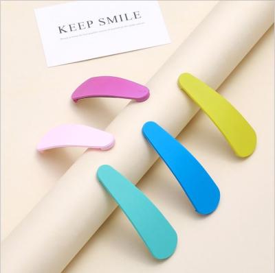 China Hot Sale Environmentally Friendly Summer Temperament Drops Water Square Red Wine Pink Yellow Side Clip Face BB Clip Wash Hair Clips For Girl for sale