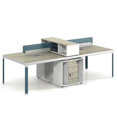 China Latest Office Furniture Modern Table Desk Modular Workstation Multi-person Working Computer Desk Staff Table for sale